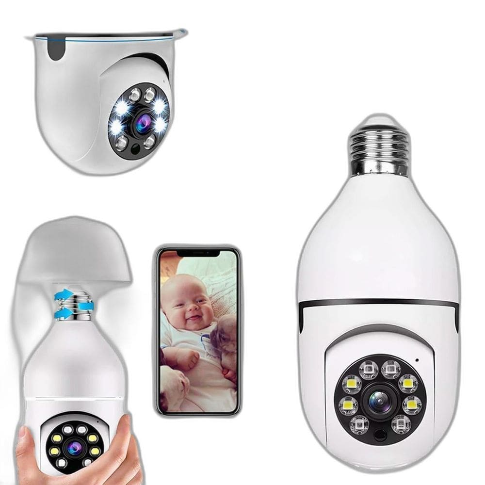 Camera Wifi Lampada Ip 360 Segurança