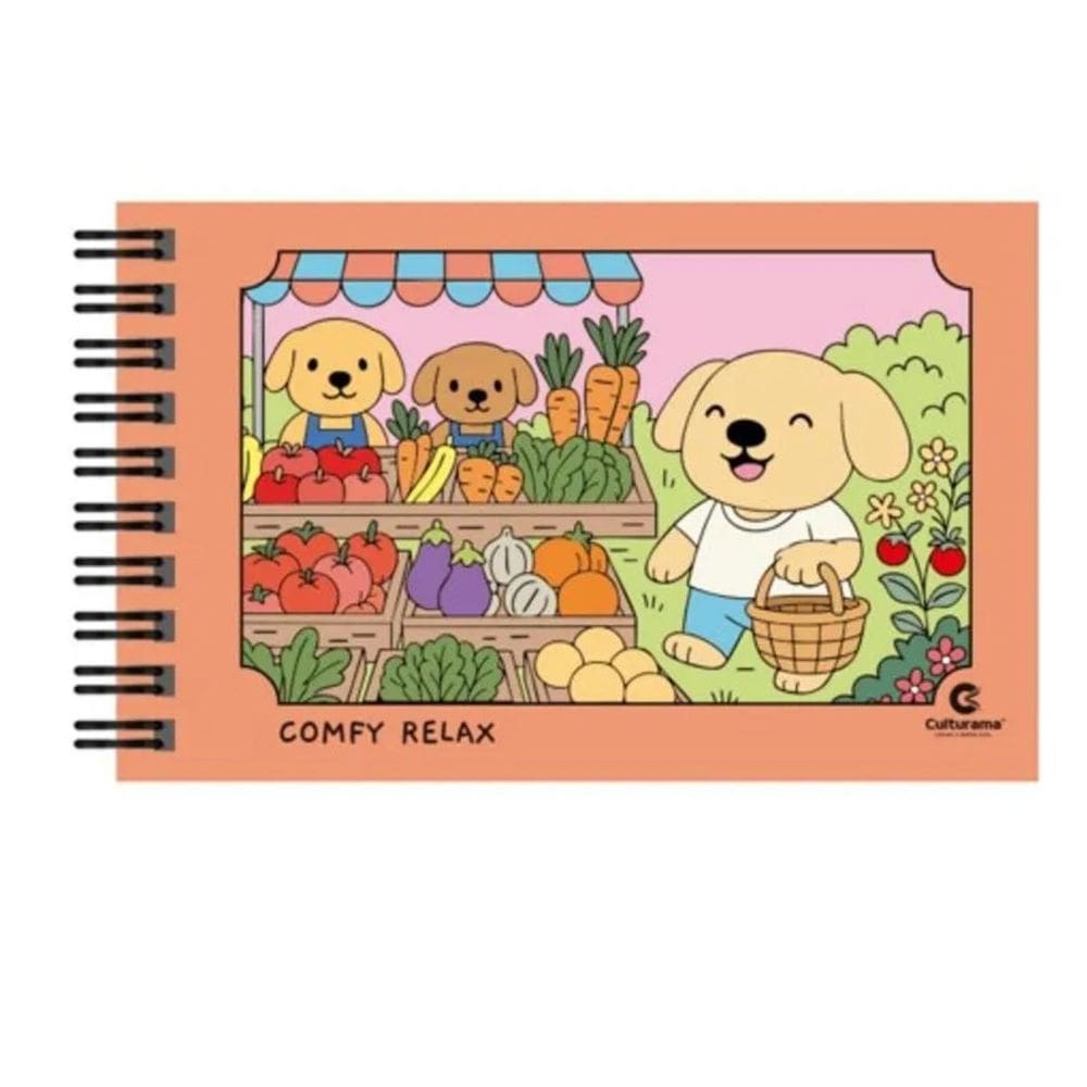 Livro de Colorir Comfy Capa Dura Laranja