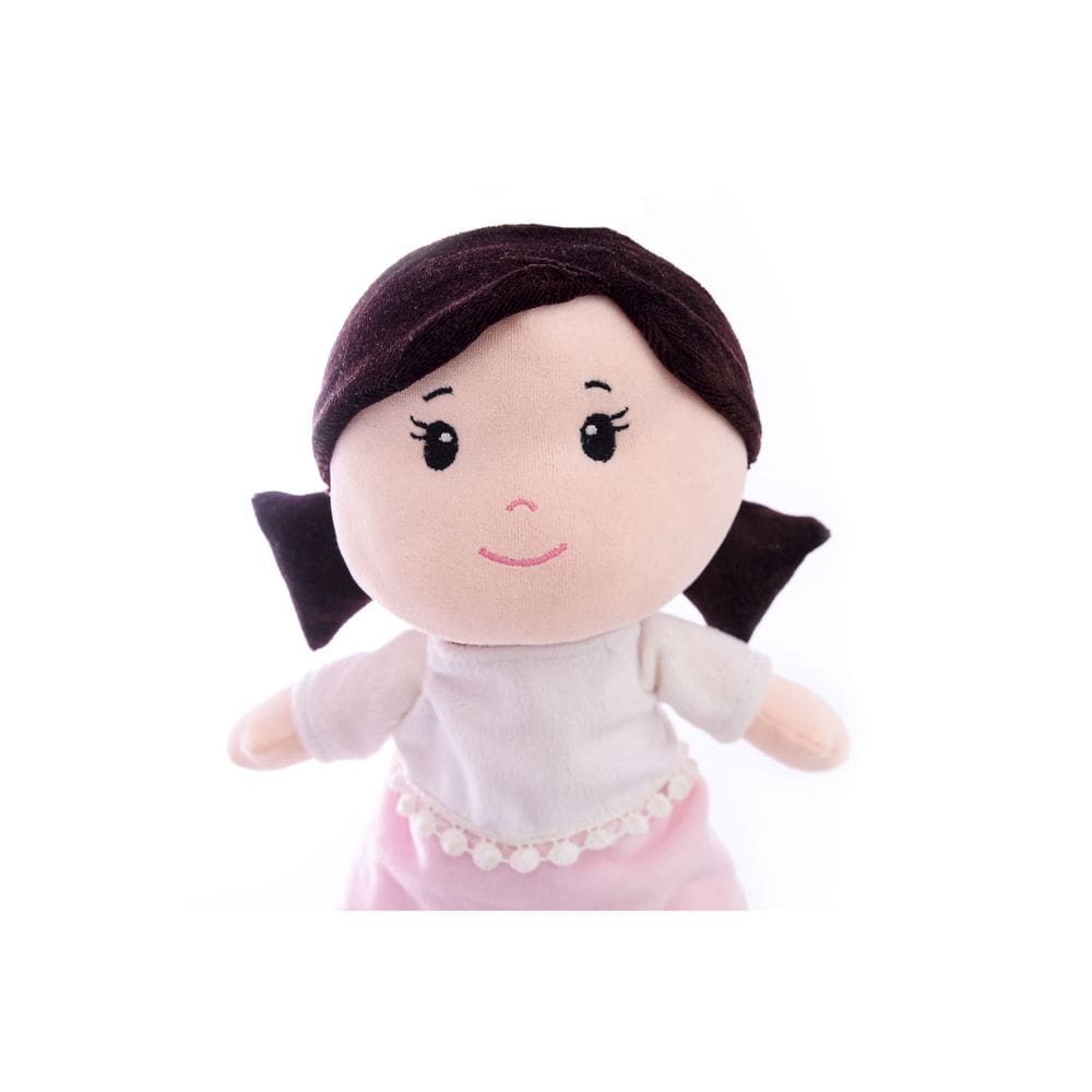 Boneca De Pano Zoe De Saia Rosa Da Zip Toys Criança Menina