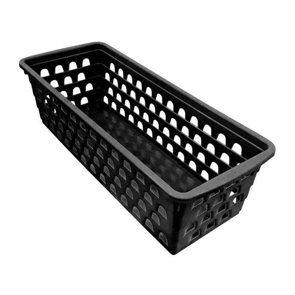 Cesto Multiuso Comprido Retangular Preto 0693 Uninjet