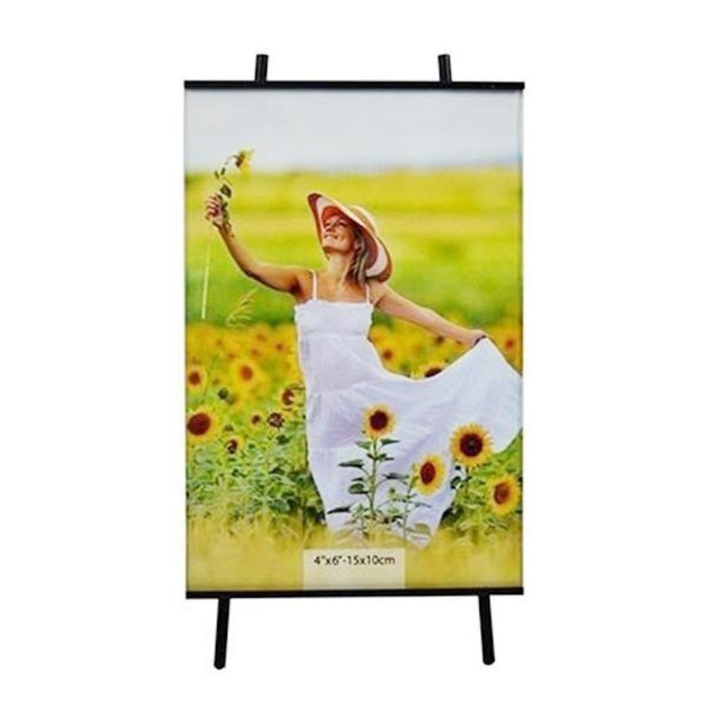 Porta Retrato 10X15 Cavalete Vertical Preto