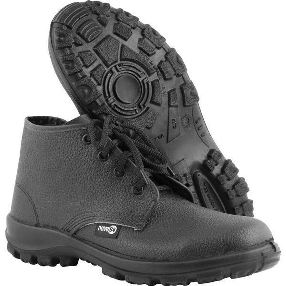 Botina Monod. Cadarço Com Biqueira Aço 40 Sola Pu Bcn0040