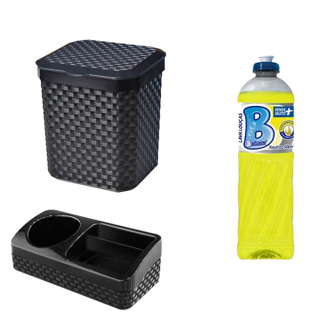 Porta Detergente E Lixeira Pia 5 Litros+ Detergente