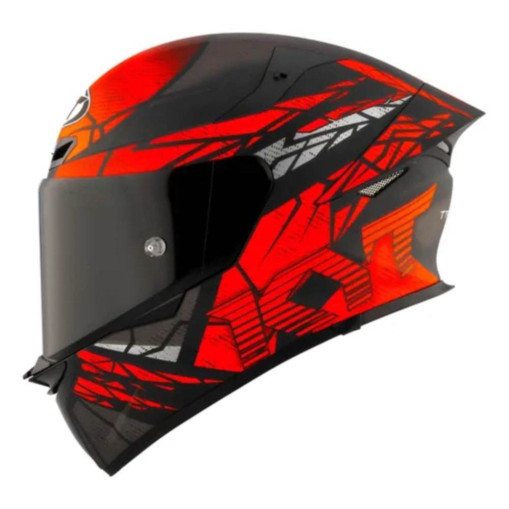 Capacete KYT TT Revo Combustion Preto e Vermelho