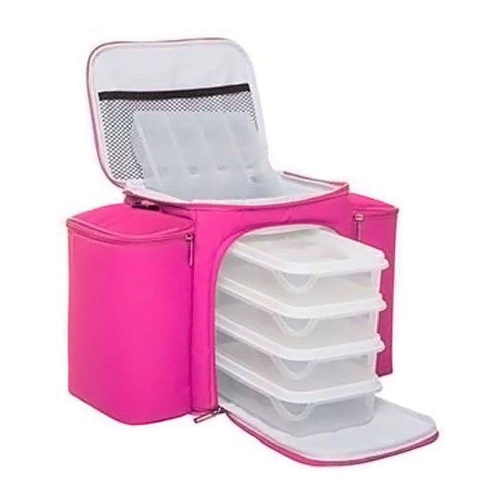Bolsa Térmica 4 Potes - Rosa - Padrão: Único