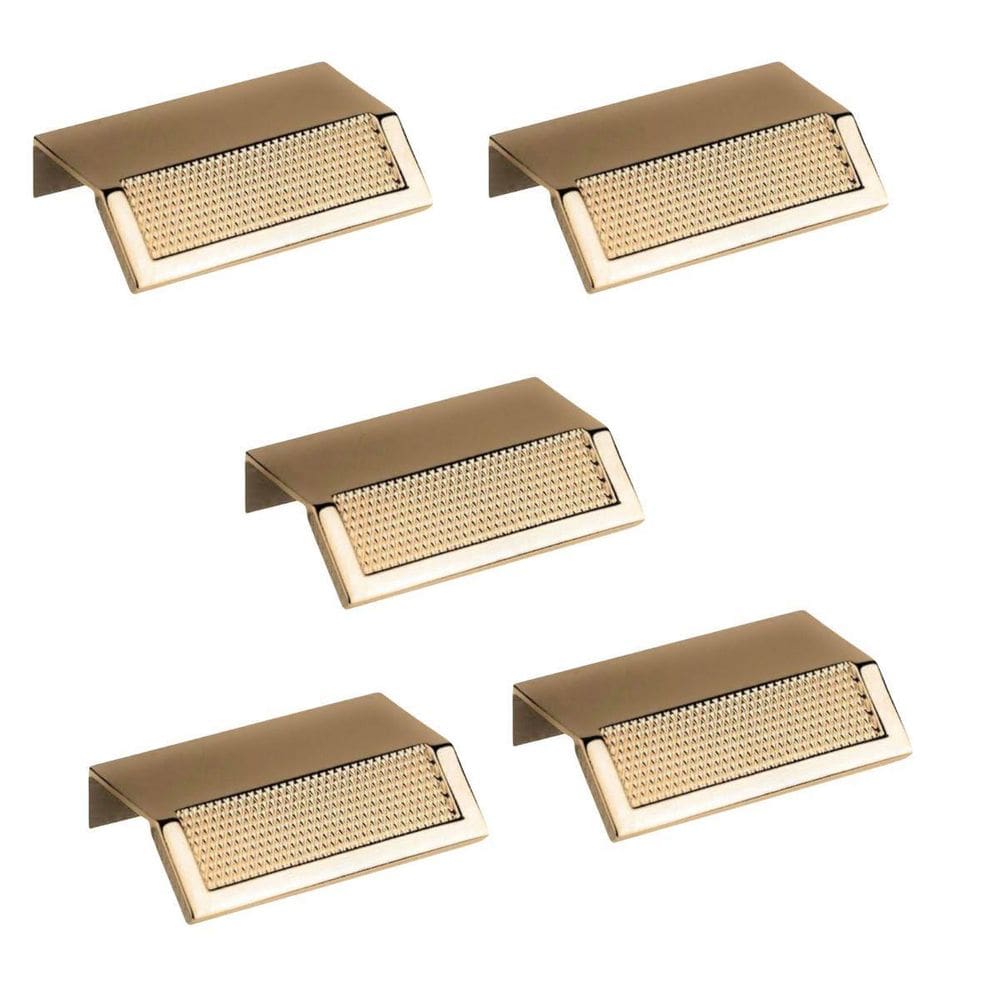 Kit 5 Puxador Citizen 45 Graus P Gold Dourado Brilhante Zen