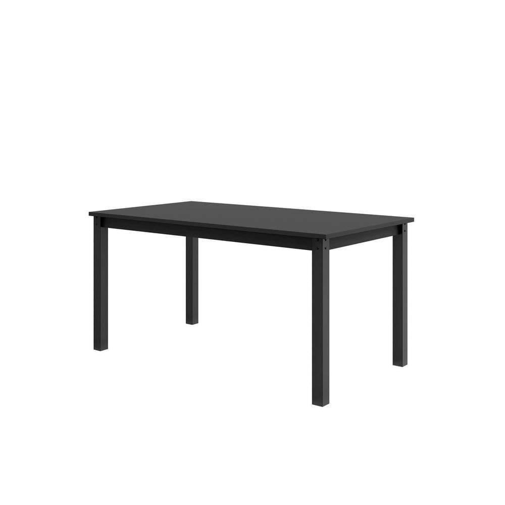 Mesa Retangular 160x78cm Tampo em Mdf Monaco Preto
