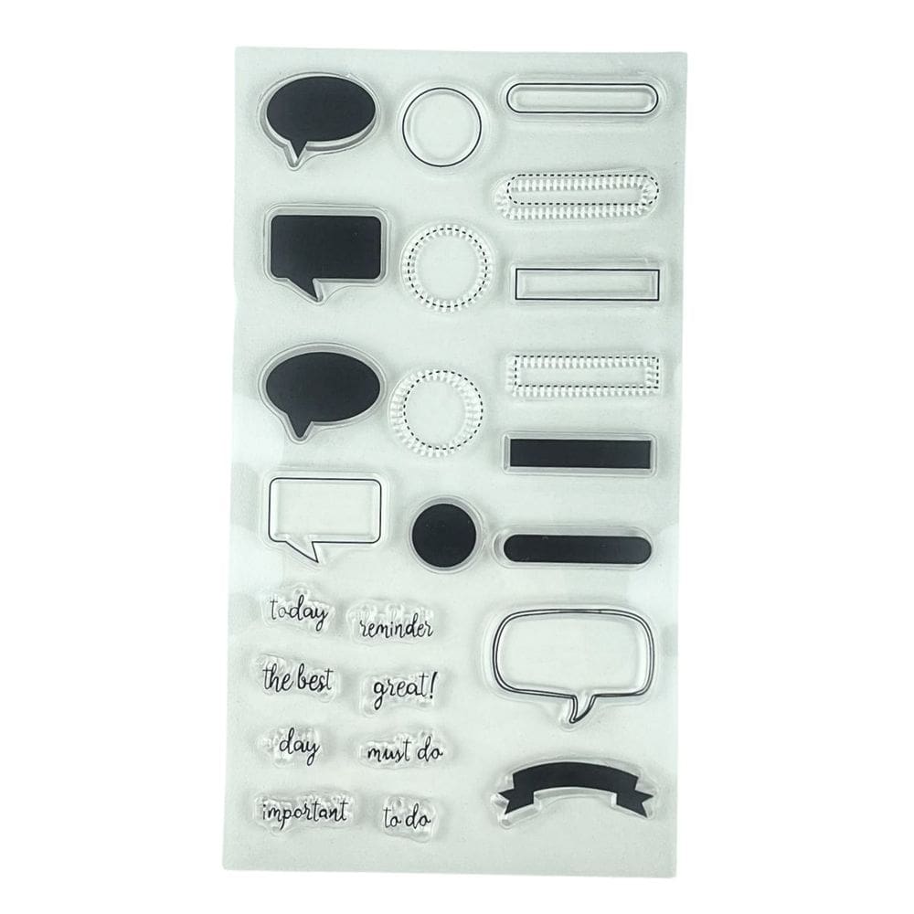 Cartela Carimbos Transparente Alfabeto Diversos Símbolos Temas Decorativo Personalizado