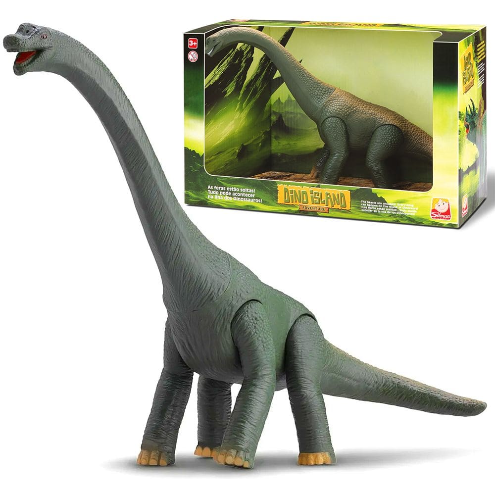 Dinossauro Braquiossauro Articulado Em Vinil 35cm Realista
