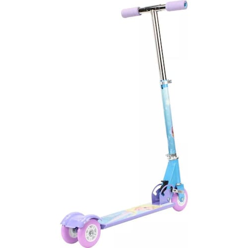 imagem-Patinete Infantil 3 Rodas Ajustavel Dobravel Disney Frozen