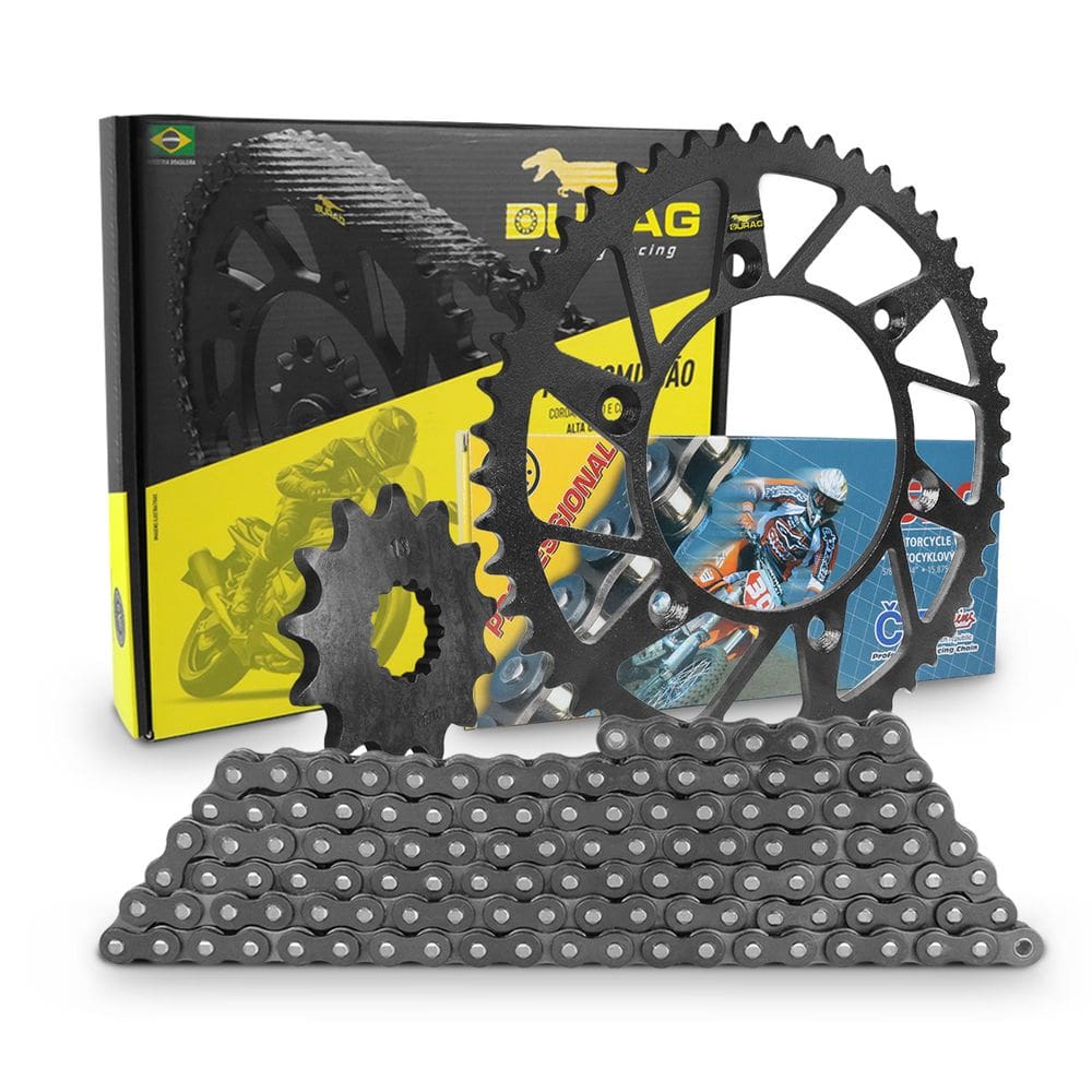 Kit Relação Transmissão Durag Corrente Cz S/ Retentor Yz 250 Yzf 450