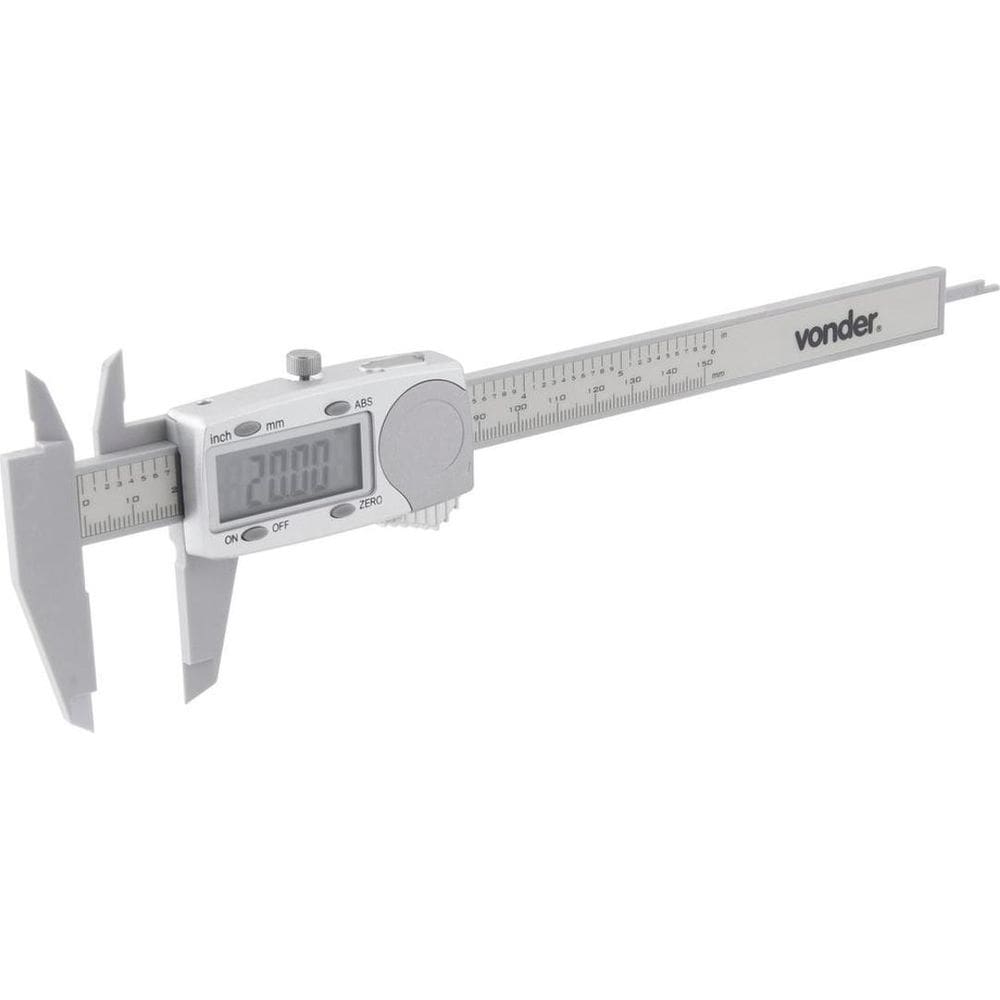 Paquímetro Digital 150Mm 0,01Mm Plástico Pd-153 - Vonder