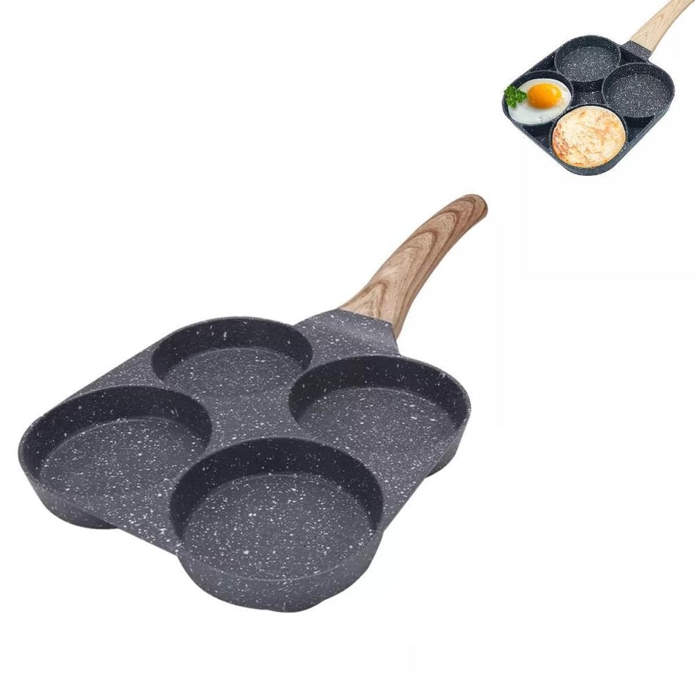 Frigideira Antiaderente 4 Divisórias Alumínio - 2 Unidades