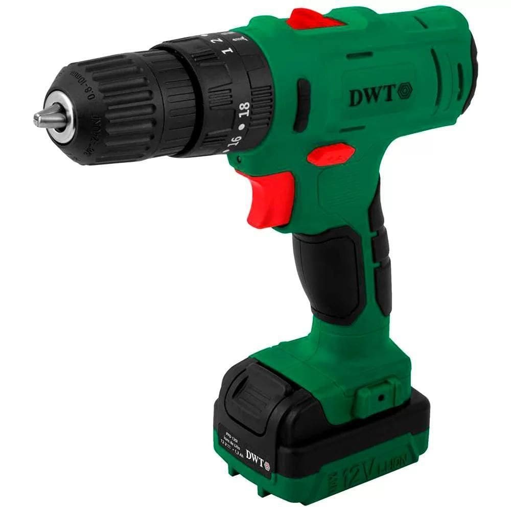 Parafusadeira Impacto A Bateria 12V Pfd120I - Dwt 17 Peças