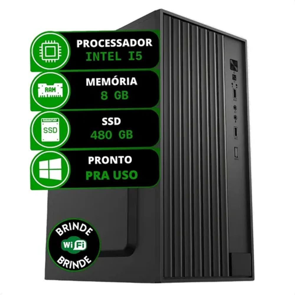 Computador Desktop Cpu Intel Core I5 8gb Ram Ssd 480gb - Desktop 4