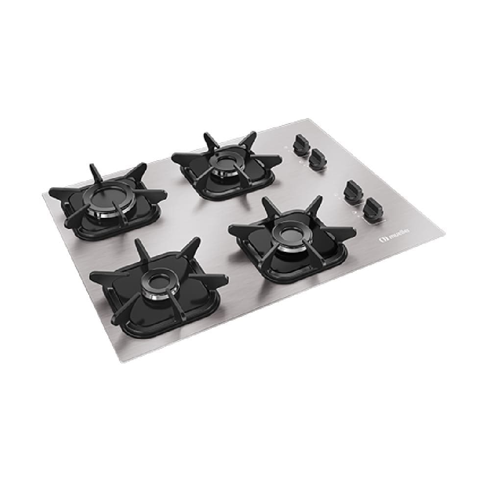 Cooktop a Gás Mueller 4 Bocas Alumínio Ultra Chama Automatico-Bivolt