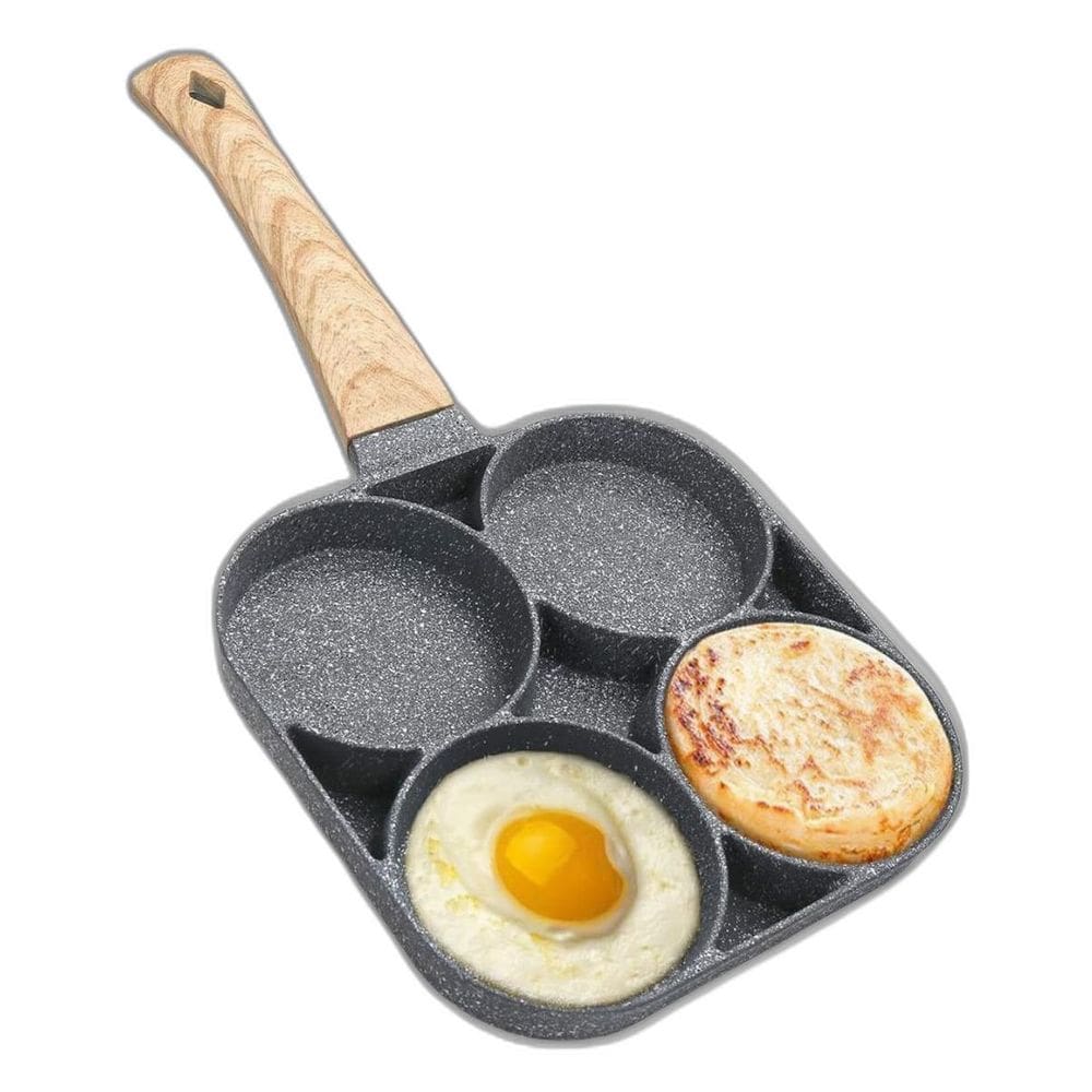 Frigideira Antiaderente 4 Em 1 Ovo Hambúrguer Bacon Pratica