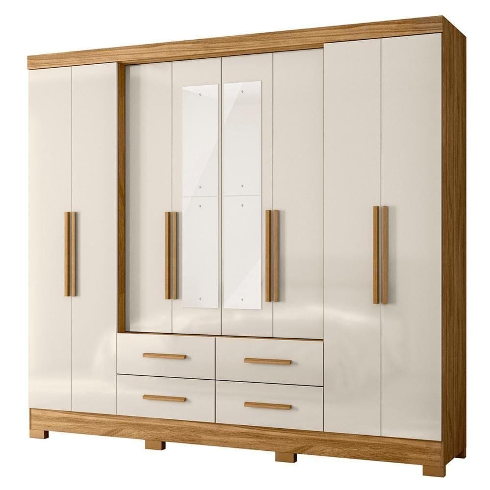Guarda Roupa Casal 237cm Com Espelho Archi Freijó/off Z17 - Mpozenato