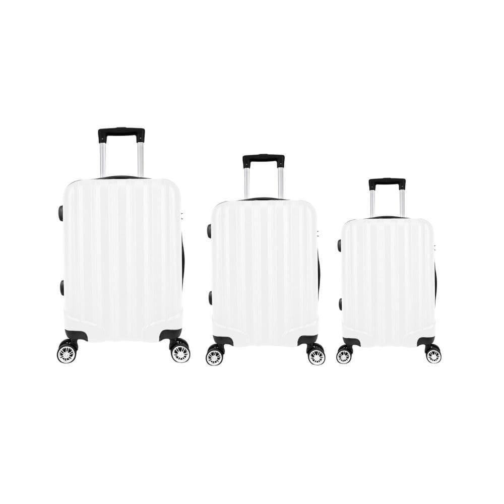 Kit Mala De Viagem ABS 3 Peças Adventure Fortt Branca KMV01-BA