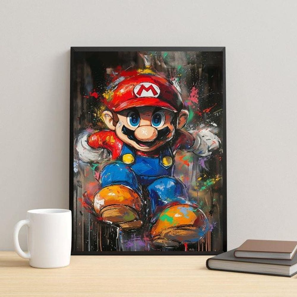 Quadro Gamer Pop Art - Grafite 24X18Cm