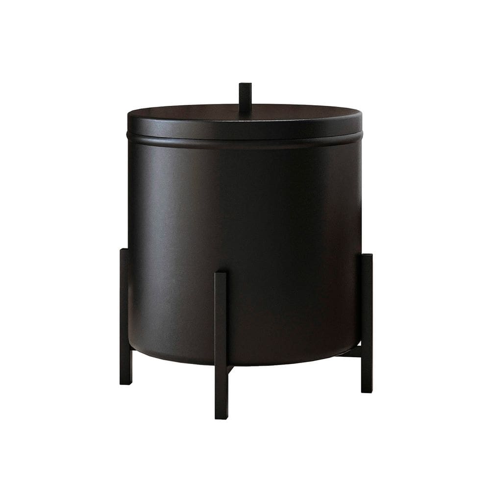 Lixeira Para Banheiro e Cozinha Level Preto 6L - Dream Home