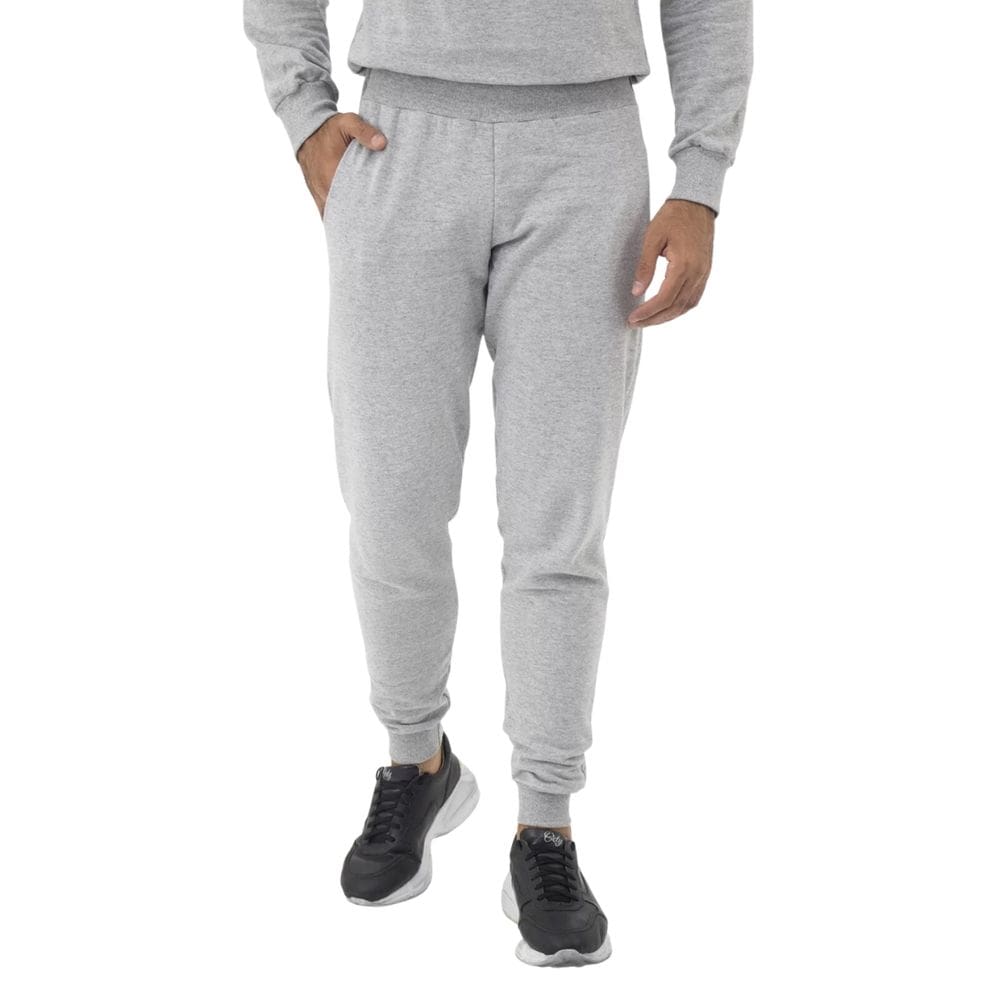 Calça de Moletom Flanelado Quente para o Inverno Cinza