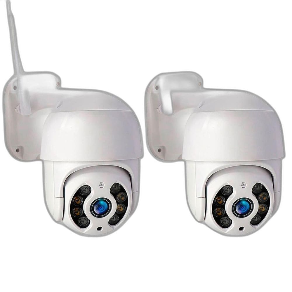 Kit 2 Câmeras Segurança Externa Plus+ Wifi Panomarica