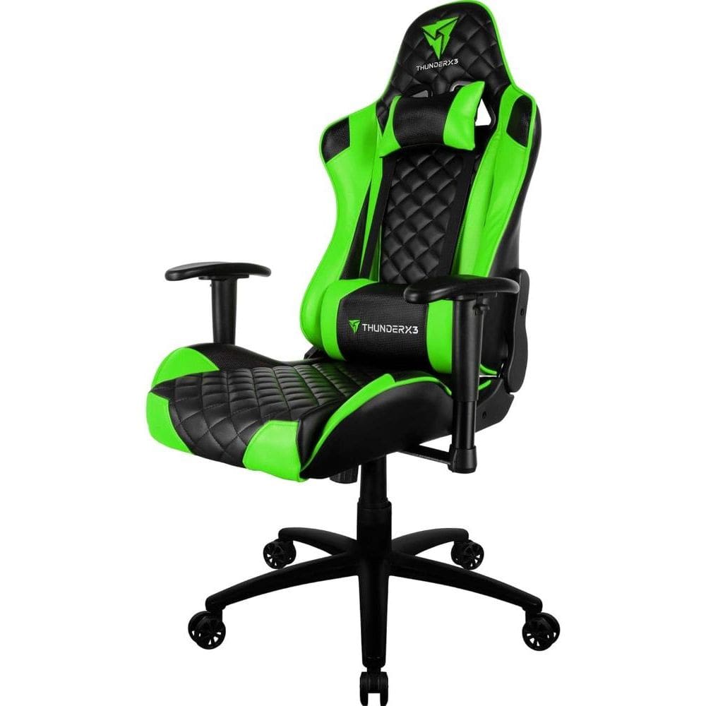 Cadeira Gamer Reclinável ThunderX3 TGC12 Preta com verde