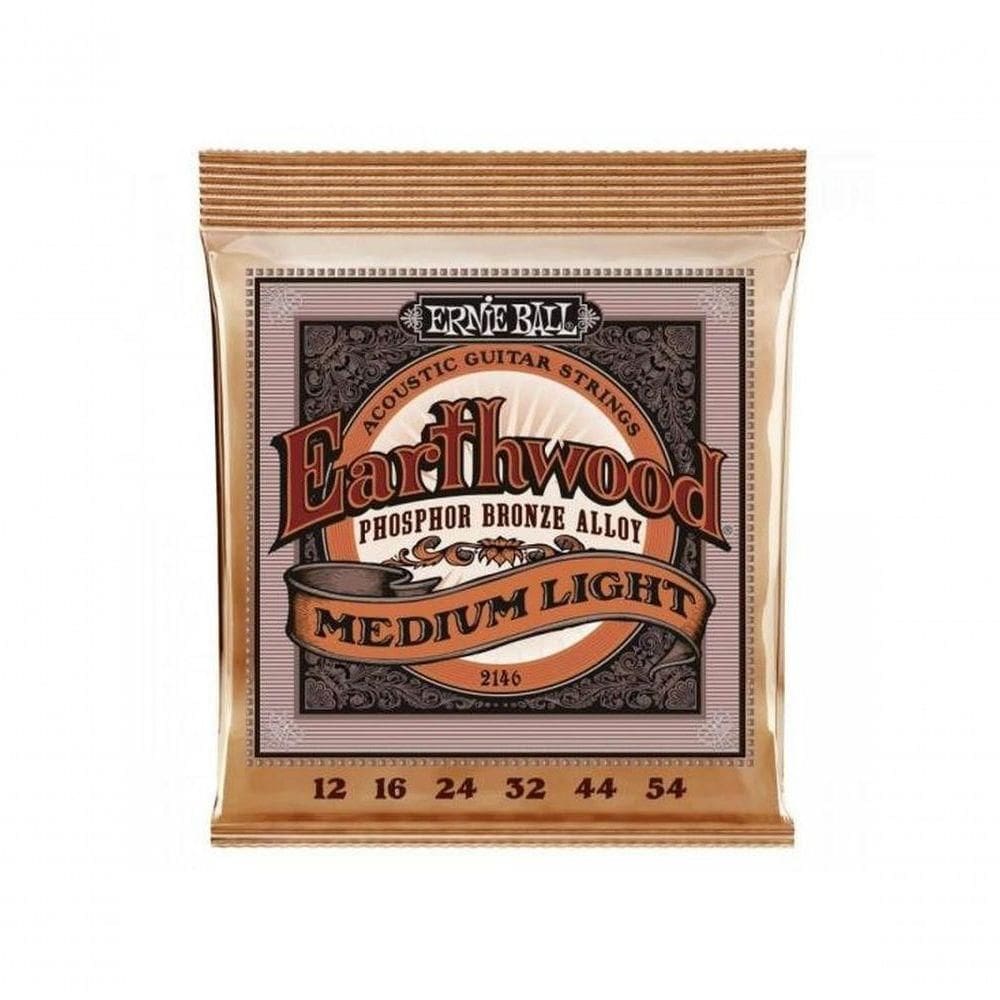 Encordoamento Para Violão Aço .012 Médio Leve Earthwood...