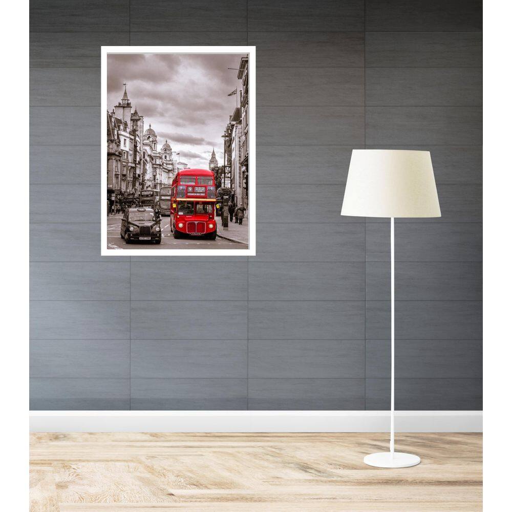 Quadro Decorativo Londres Bonde Vermelho - 70X50Cm