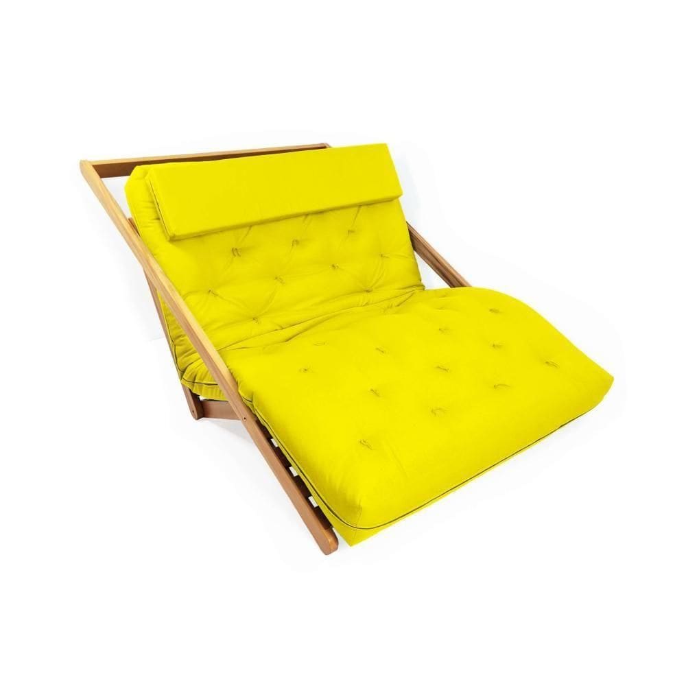 Poltrona New York Reclinável Casal Futon Acquablock Amarelo