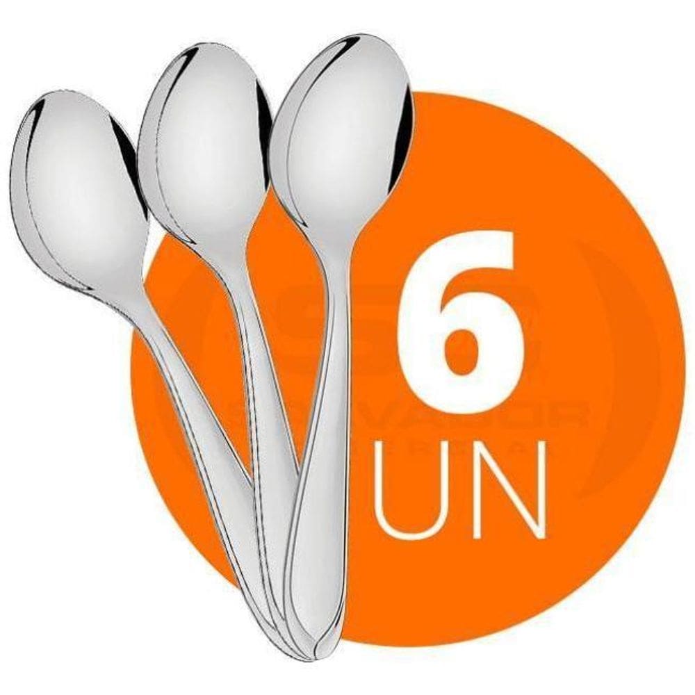 6 Colheres De Sobremesa Luxo Inox Laguna Csitop - Tramontina