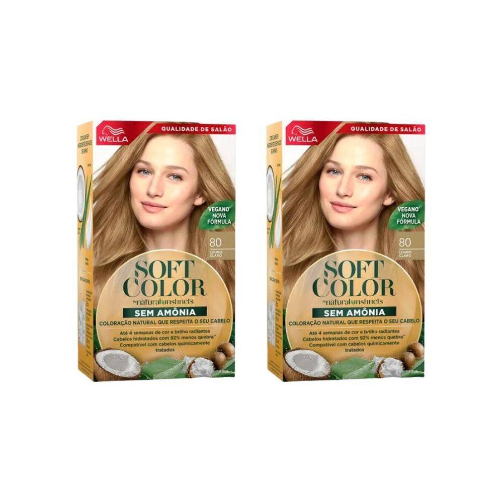 Coloraçao Soft Color 80 Louro Claro - Kit C/2Un