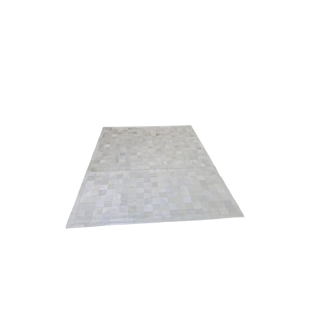 Tapete de Couro Quadriculado 1,50x2,00m Branco Premium
