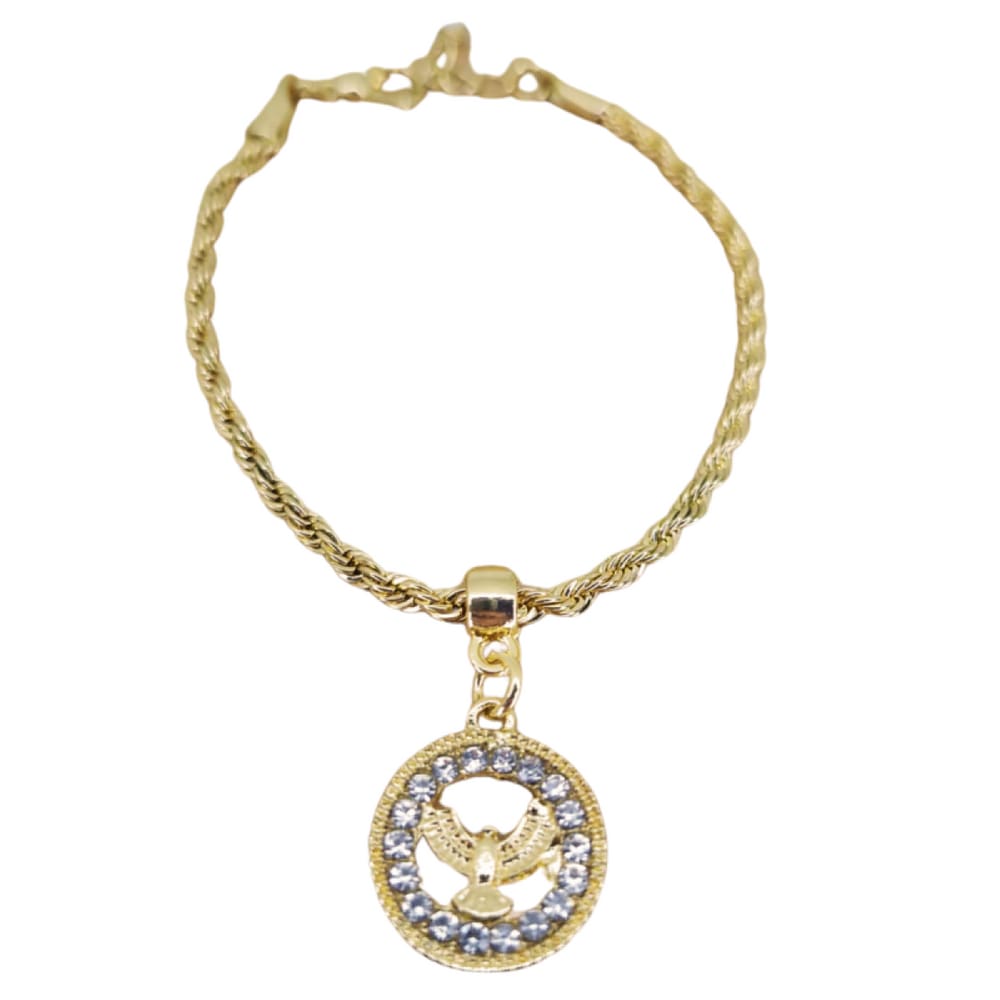 Pulseira Roda da Paz Divino Espirito Santo Dourado