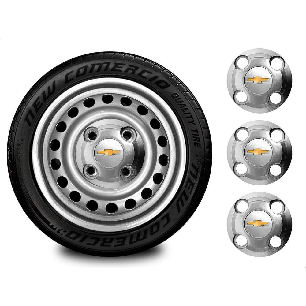 Jogo 4 Calotas Centro De Roda Corsa Gm Chevrolet