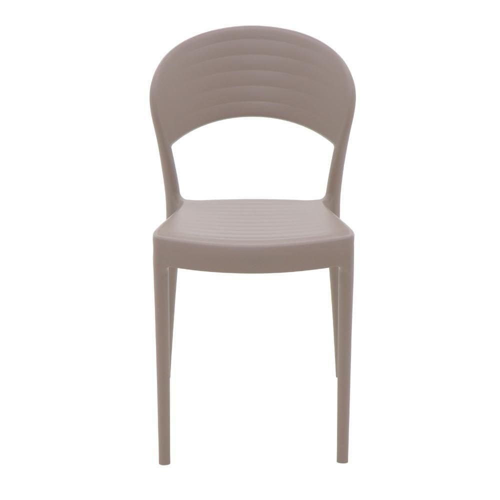 Cadeira Tramontina Sissi Em Polipropileno E Fibra De Vidro Fechada Camurça