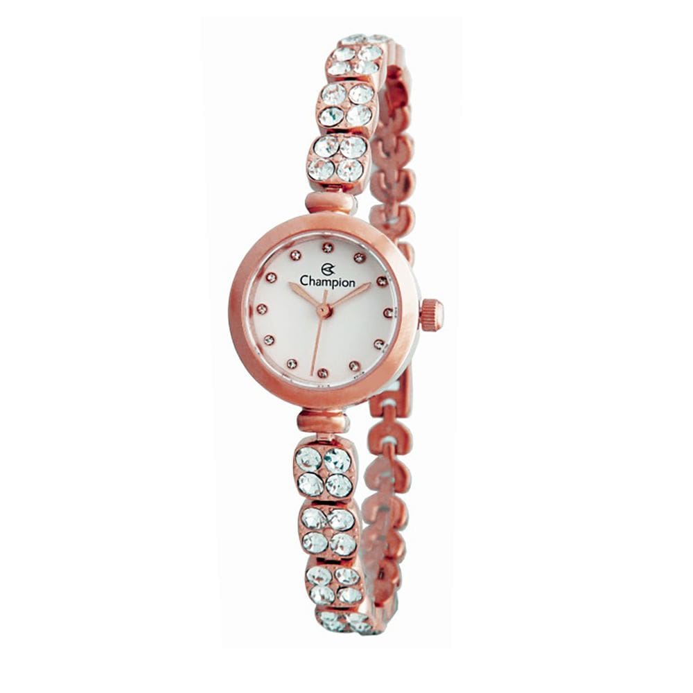Relógio CHAMPION feminino analógico rosê pequeno CF25090Z