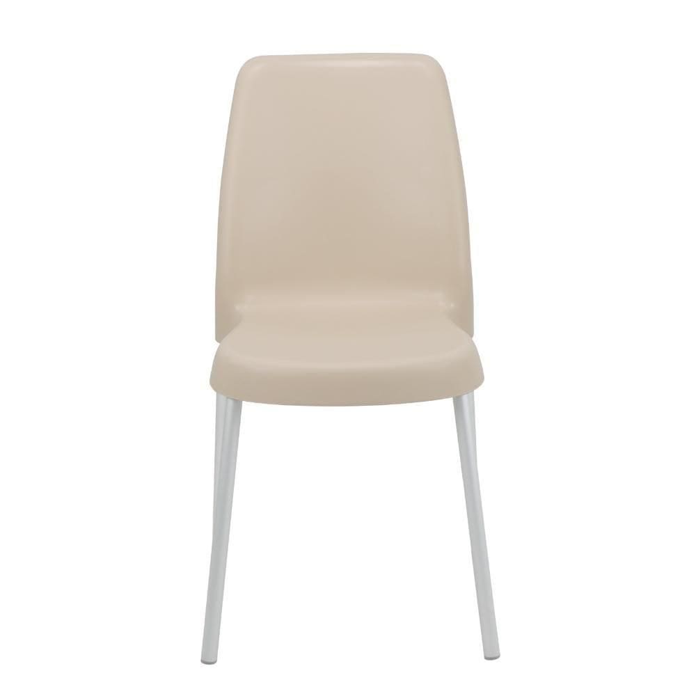 Cadeira Tramontina Vanda Com Pernas De Alumínio Em Polipropileno Areia