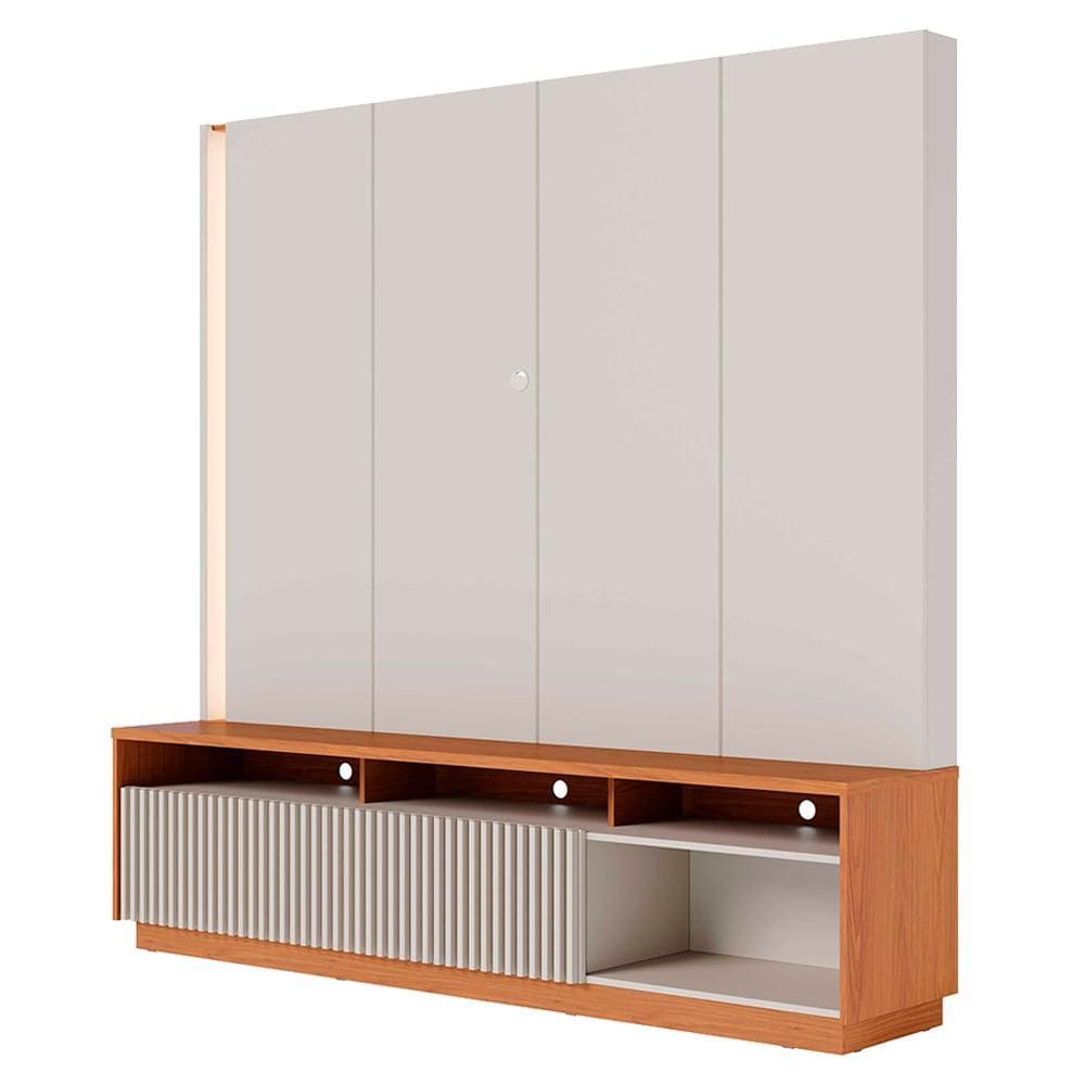 Estante Home Tv 75 Pol 200 cm 2 Portas Jordao Colibri