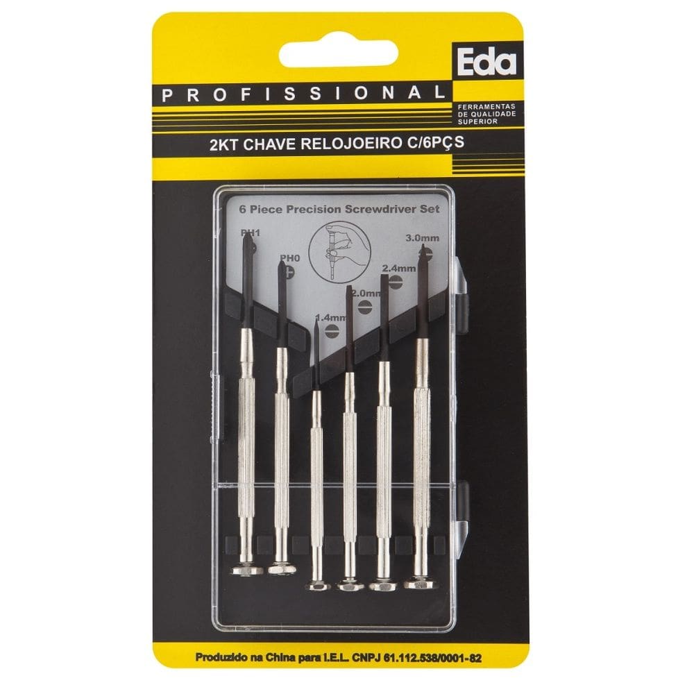 Chave Relojoeiro Precisao 06 Peças EDA 2KT