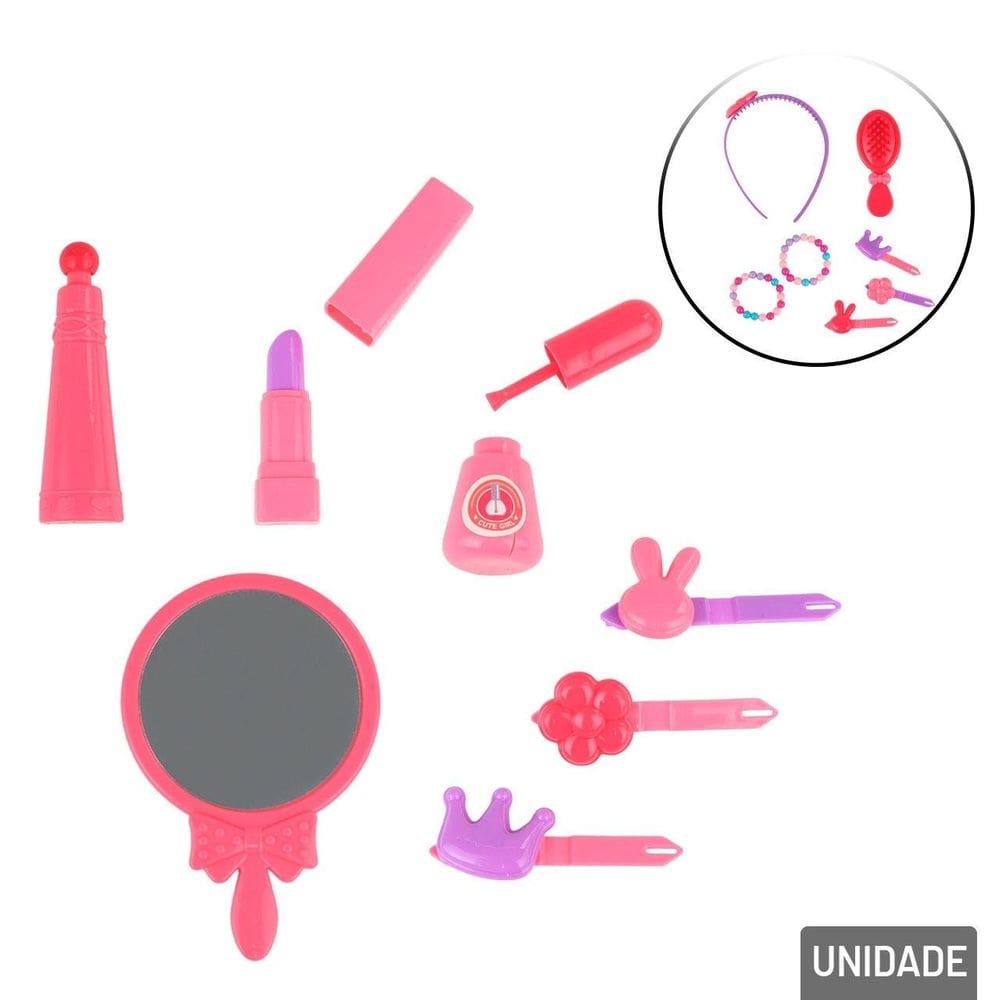 KIT Salão de Beleza Infantil Acessórios Sor - Tudo em Caixa