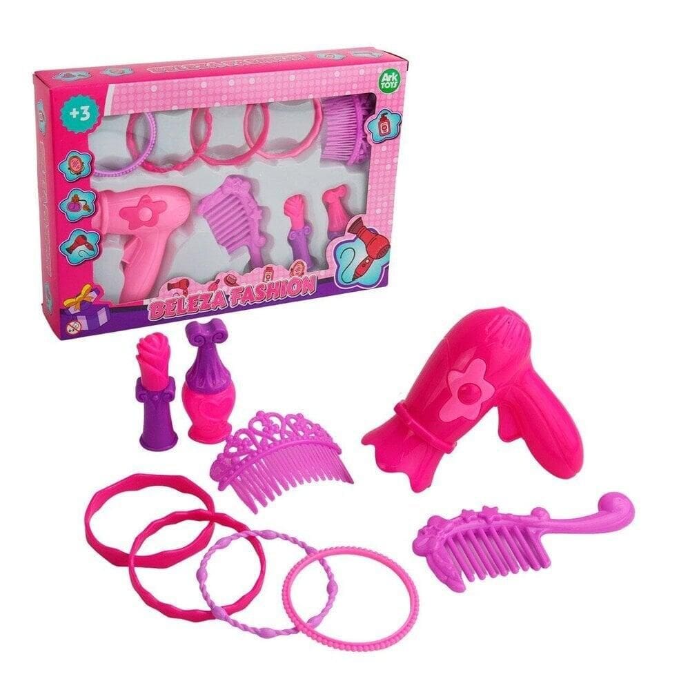 KIT Salão de Beleza 9 Peças Infantil - Tudo em Caixa