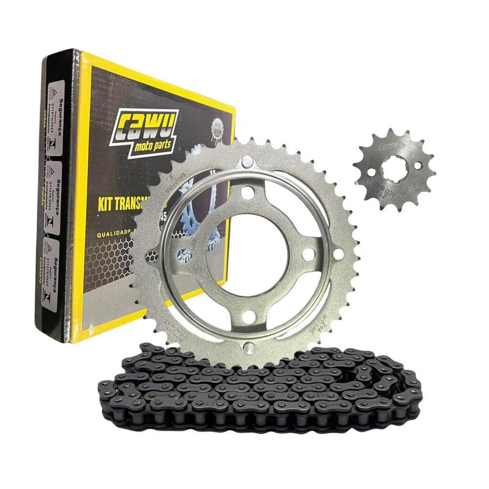 Kit Relação Transmissão Titan125 Fan125 2000 A 2008 Aco 1045