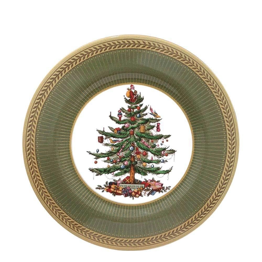 Conjunto 6 Pratos Sobremesa Celebrate Natalino Verde