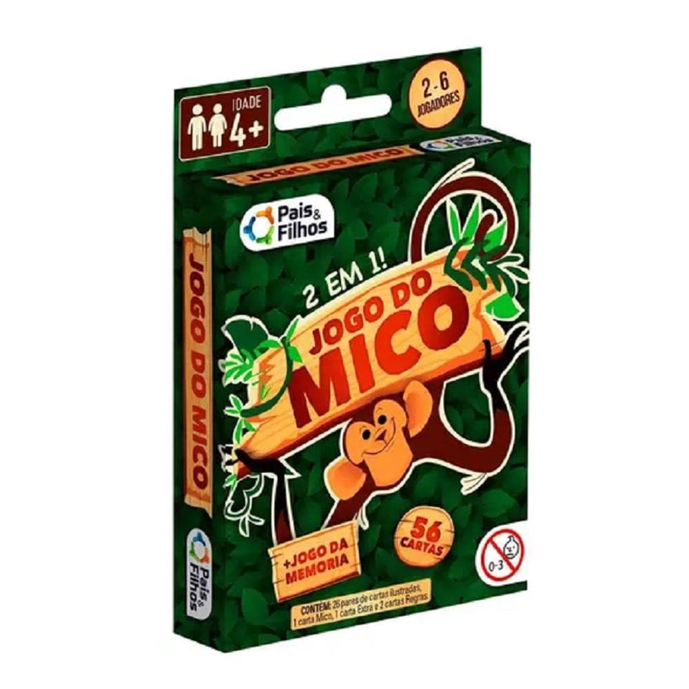 Jogo do Mico e Memória 2 Em 1 - Pais & Filhos