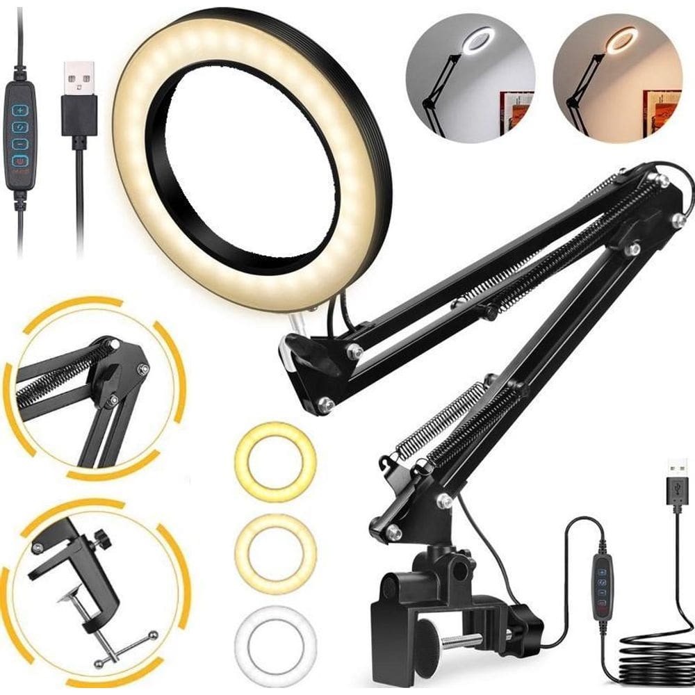 Ring Light LED 6 + Braço Articulado - Estúdio, Foto