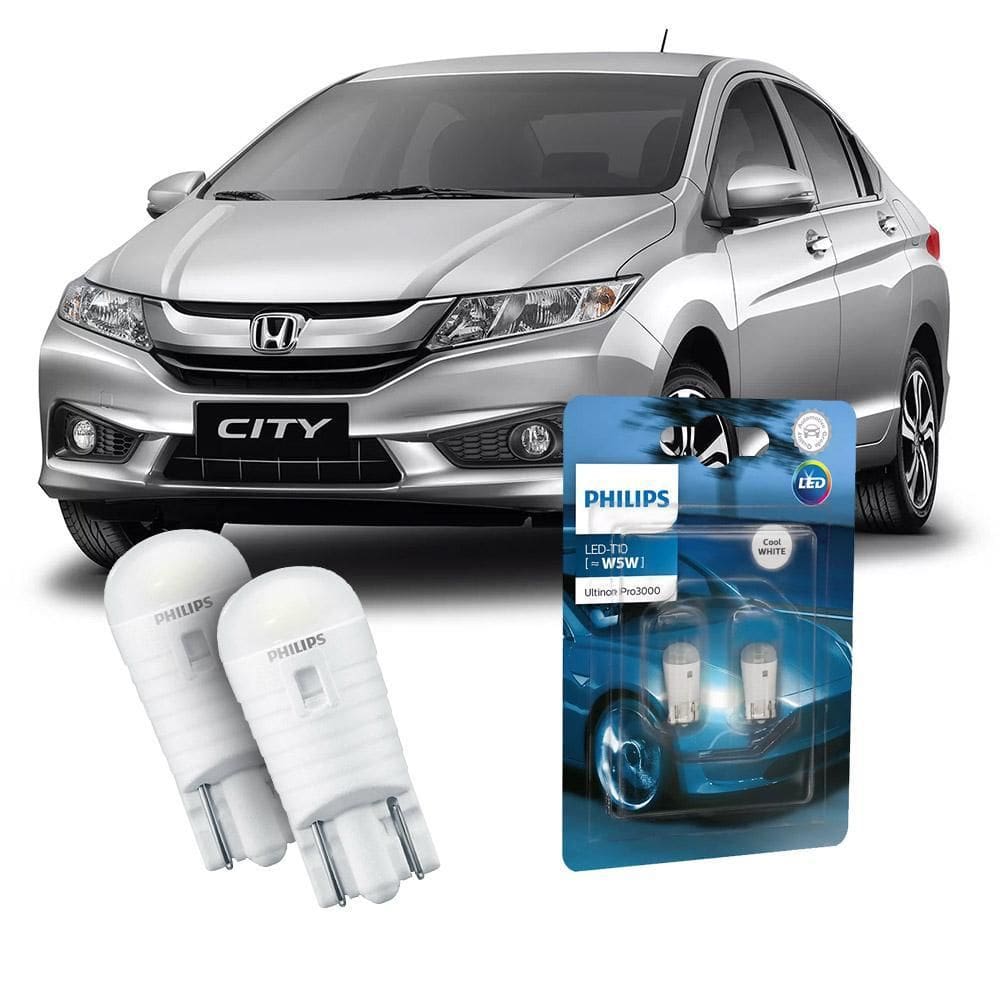 Par Lâmpada Led Farolete Honda City Philips Ultinon