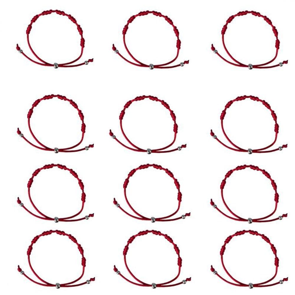 Pulseira Vermelha Kabbalah 7 Nós 12 Unidades