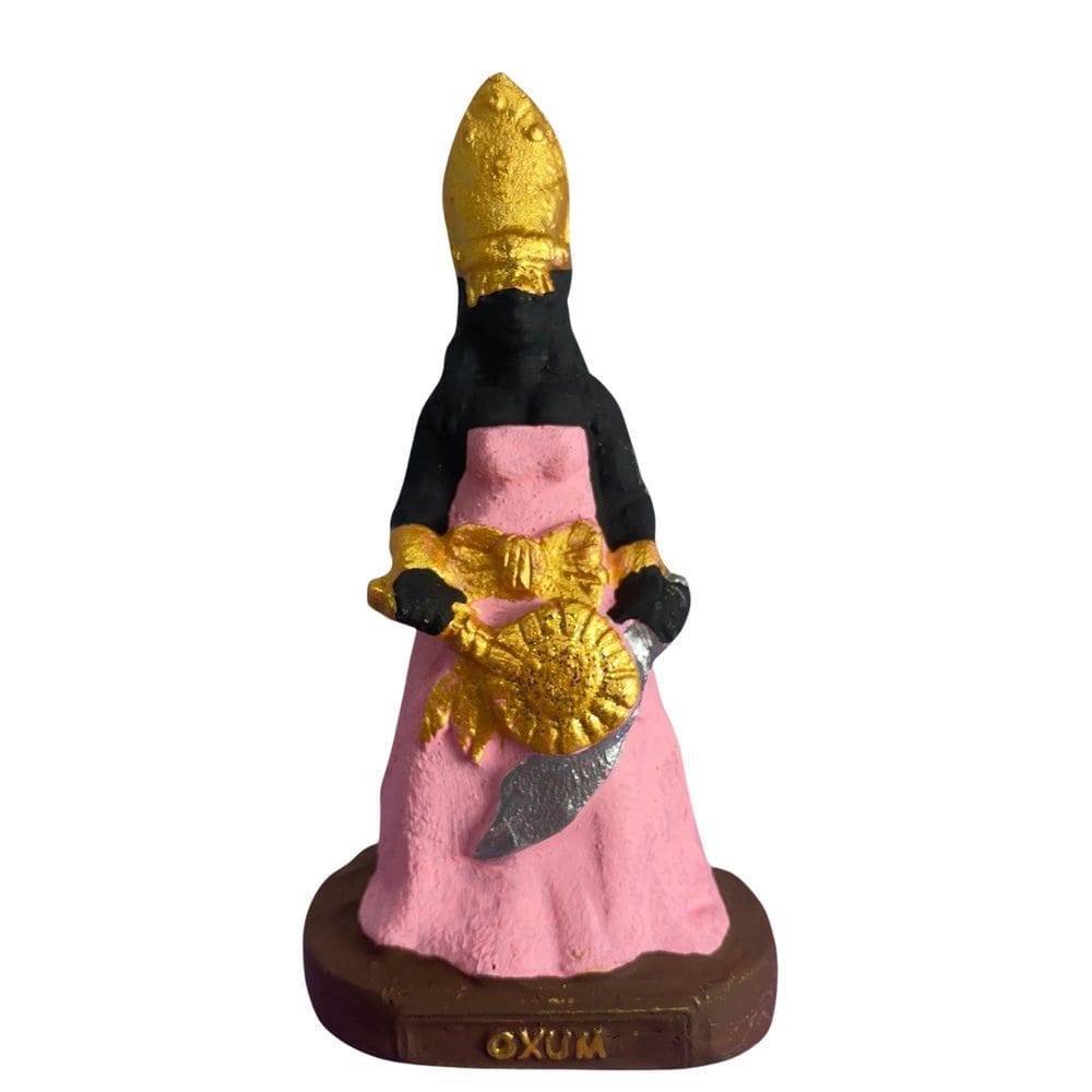 Escultura Oxum Rosa 10 Cm Em Resina